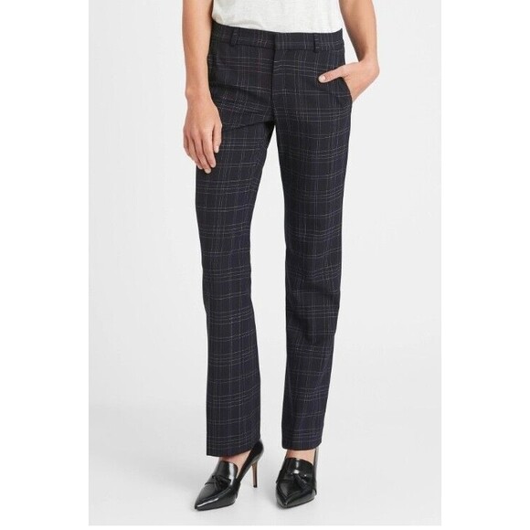 Banana Republic Pants Trouser Women 8 Petite Logan Fit Wool Stretch Lined - Picture 12 of 12